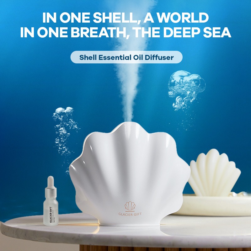 Home Fragrance No 4 - เครื่องทําความชื้นน้ําหอมเชลล์, เครื่องหอมเฉพาะน้ํามันหอมระเหย, ความชื้นในอากาศในร่ม, เครื่องกระจายกลิ่นหอมในครัวเรือน