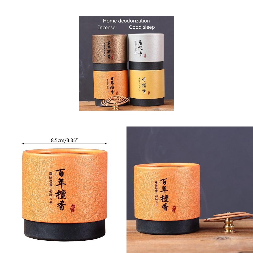 Home Fragrance No 4 - 48 ชิ้น/กล่องไม้จันทน์ธรรมชาติไม้กฤษณาขดลวดธูป 4 ชั่วโมงสำหรับธูปสำหรับ กลิ่นหอมในร่ม AROMA