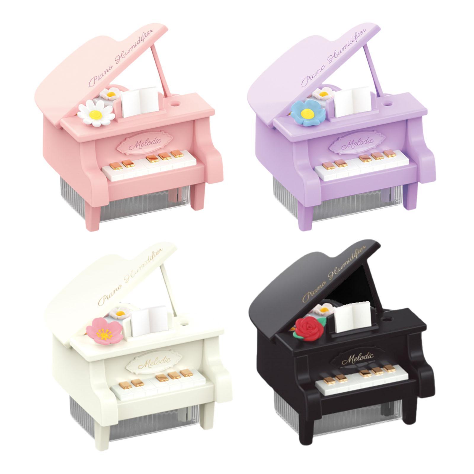 Home Fragrance Piano - เครื่องเพิ่มความชื้นในอากาศแบบเปียโน 2 โหมดการตั้งค่าแบบพกพา 350 มล. สำหรับการเดินทาง
