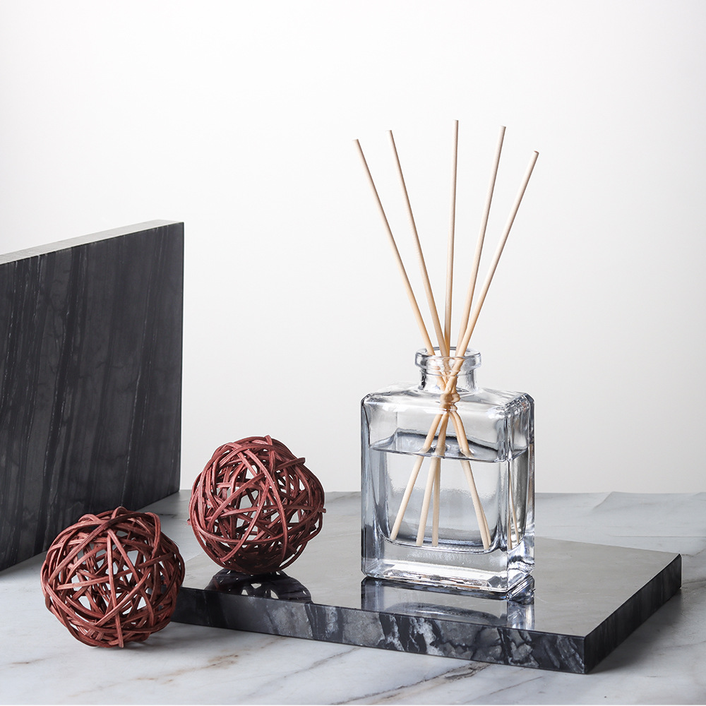 ขวดแก้วทรงสี่เหลี่ยมเรียบง่ายท - Home Fragrance Japan บทวิจารณ์และราคา