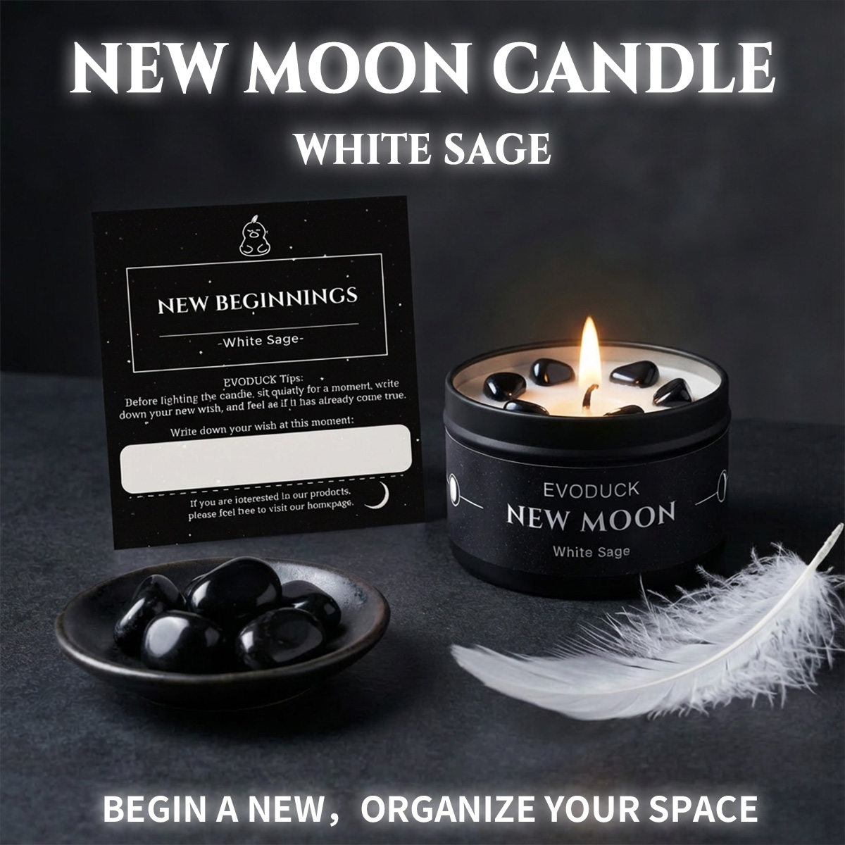 ชุดเทียนหอมคริสตัลรูปพระจันทร์ - Home Fragrance White Jasmine บทวิจารณ์และราคา